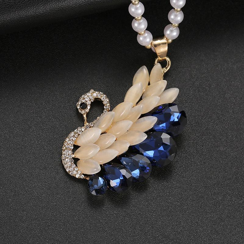 Necklace Beads Long Vintage Boho Rope Slice Chain Stone Pendants Bohemian Ethnic Women