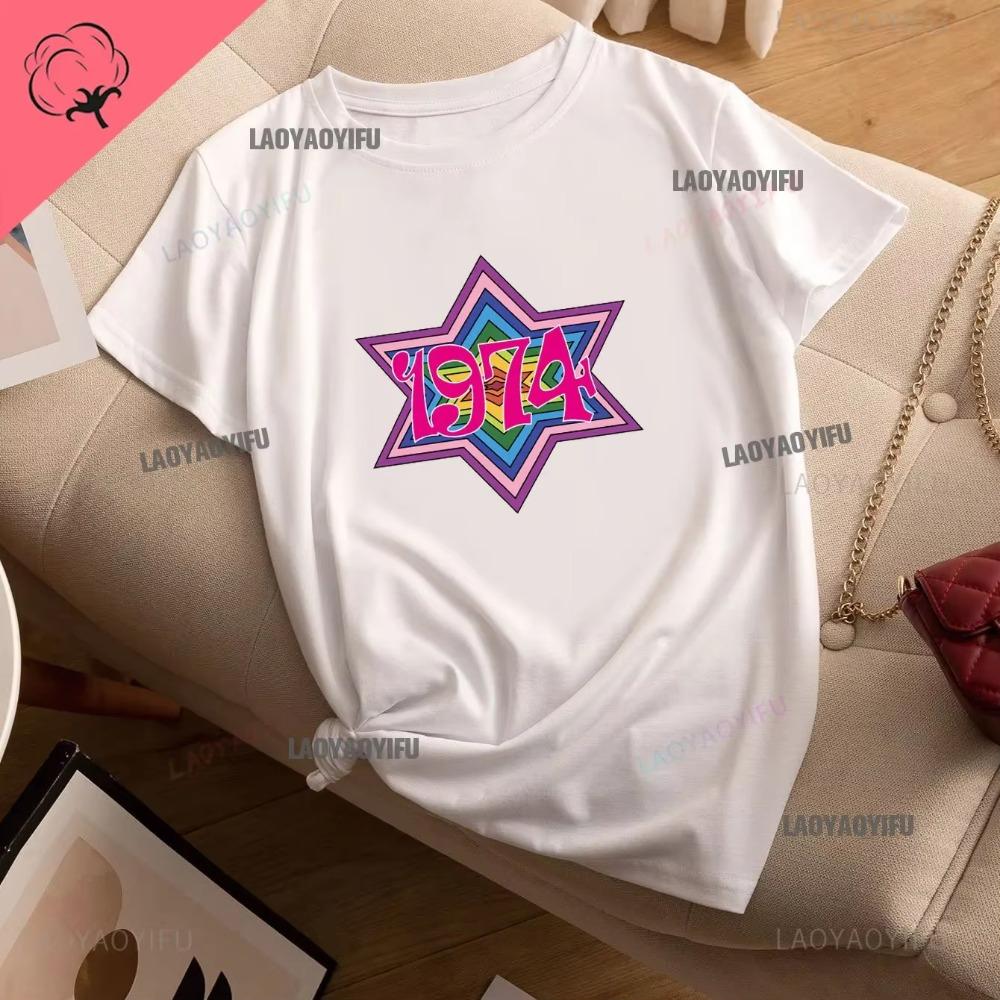 Vintage Funny Made in 1974 All Original Parts T Shirt Graphic Streetwear Short Sleeve Birthday Gifts Summer Cotton Tshirt Men