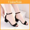 Ladies Casual High Heels With Ankle Strap And Nonslip Rubber Sole For Daily Wear