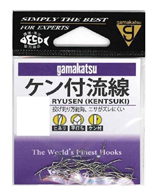 Gamakatsu Streamlined Hook with Ken, White, Size 6 Fishing Hook