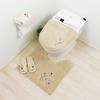 Senko Sway One Size Fits Floral Toilet 61662 Slippers, All, Beige, Embroidery, Washable, Slippers,