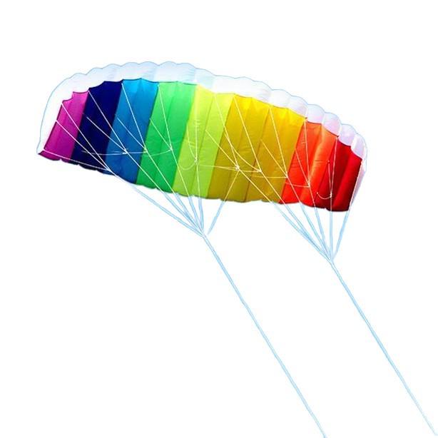 Soft Rainbow Double Line Stunt Kite - New Style Umbrella Power Kite