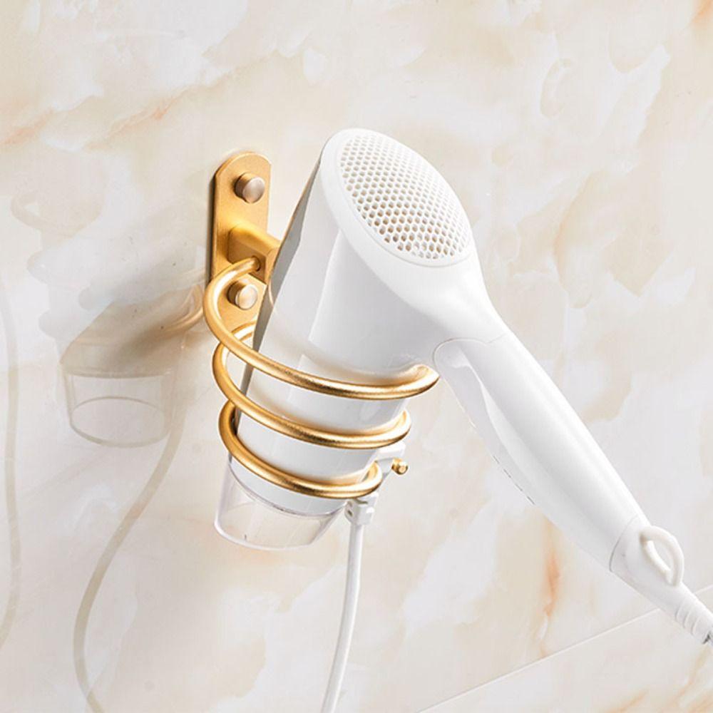 Durability Hair Dryer Holder Wear Resistant Spiral Stand Holder Rack Wall Mounted Organizer  Hotel