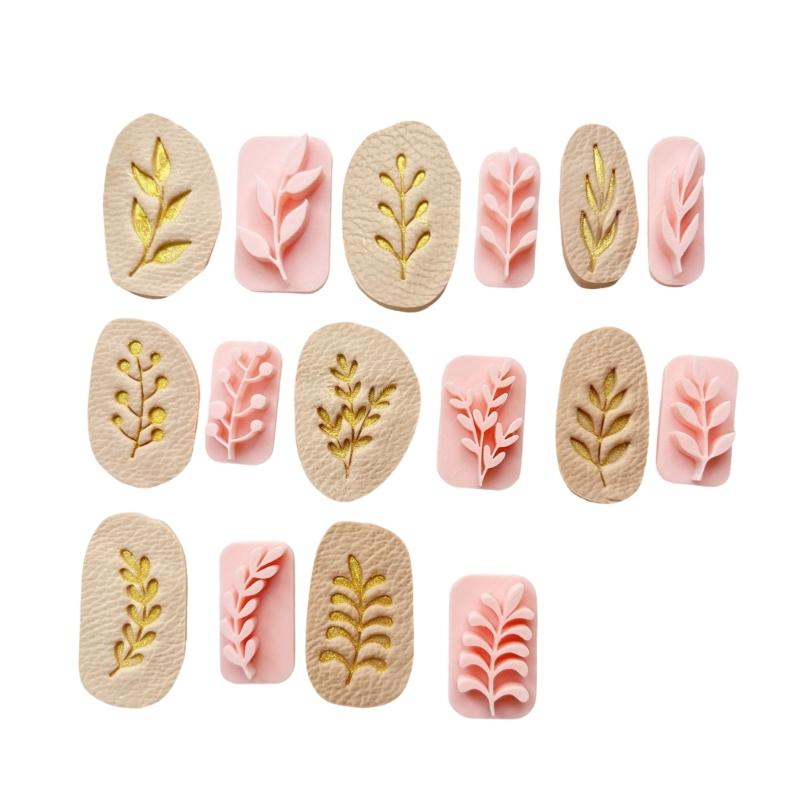 

8pcs Sophisticated DIY Earring Craft Set Soft Clay Leaf Molds for Creative Jewelry Making and Artistic Designs 1