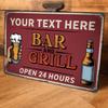 Personalized Metal Sign Custom Name Bar Decoration Pub Tavern Home Wall Art Beer Man Cave Decor