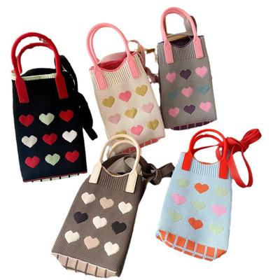 Cat Pack Mobile Phone Bag Female Crossbody Mini Bag Small Cute Lightweight Four Seasons Handbag Knitted Bag
