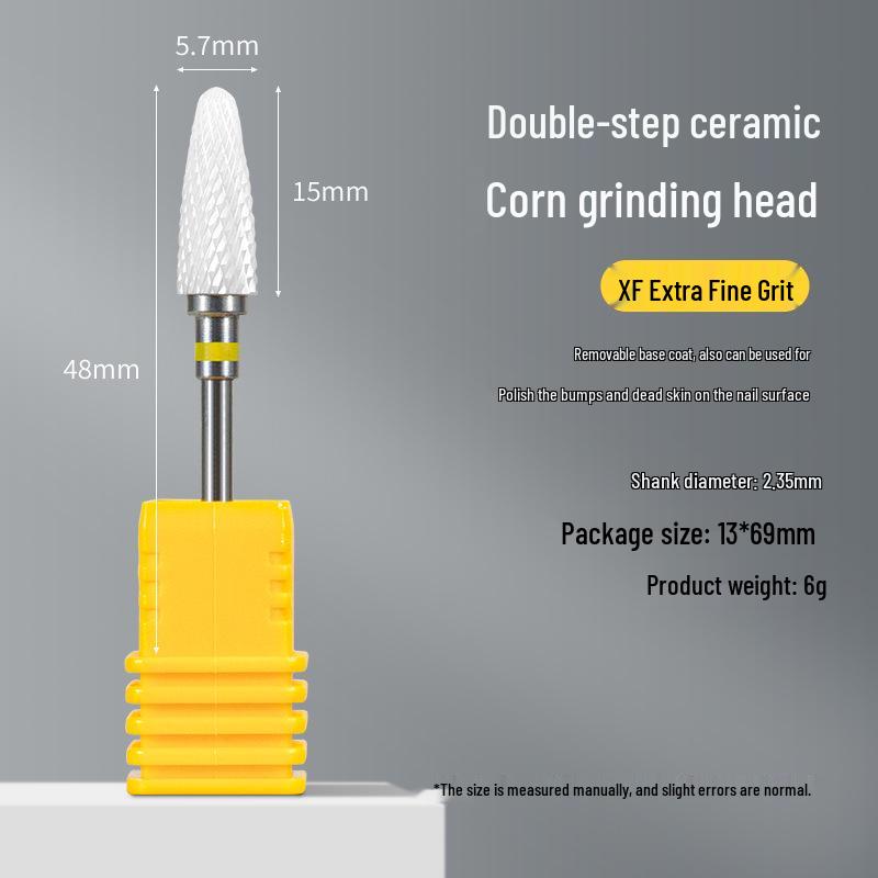 Ceramic Nail Grinding Head: Corn & Umbrella Types for Polish and Dead Skin Removal