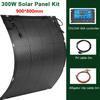 Outdoor 18V Solar Panel Kit High Efficiency Monocrystalline Solar Power 300W 600W Flexible Solar Panels 12V 24V Battery Charger