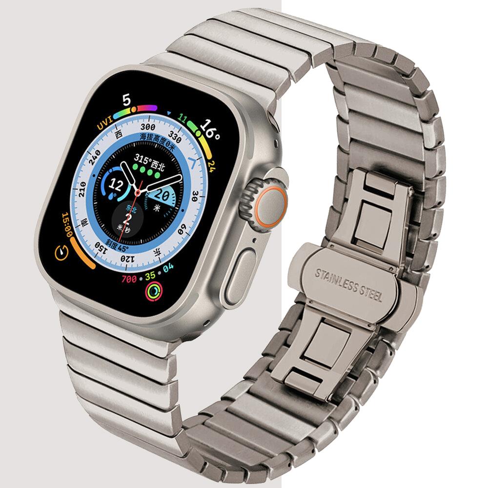Luxury Link Watch Band for Iwatch Series 8 Ultra 7 SE 6 5 4 3 Stainless Steel Strap for Apple Watch Band Ultra Smartwatch Strap