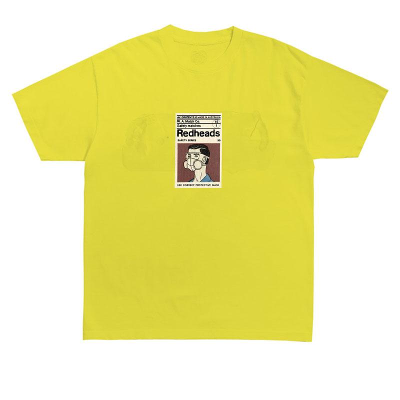 Ins Hot Selling Redheads Mask Print T Shirt Unisex Women 100% Cotton O-Neck Tee Shirt Casual Summer Hip Hop Tees Tops