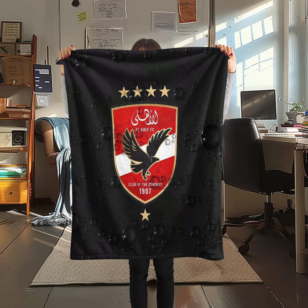 Al Ahly Sporting Club Flannel Blanket, High quality Comfortable for All Seasons, Home Decor, Warmth and Comfort