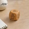 Natural Wood Reading Gift Wooden Decision Dice, 6-Sided Engraved Quotes Prompt, Library Habit Organizer Charm, Fun Companion Book Lover Dice