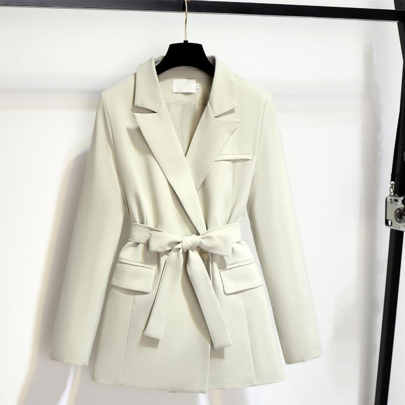 A Small Suit with A Waist-hugging Slim Waist Autumn Latest Leisure Jacket for Women Womens Belt British Style Autumn Design Niche