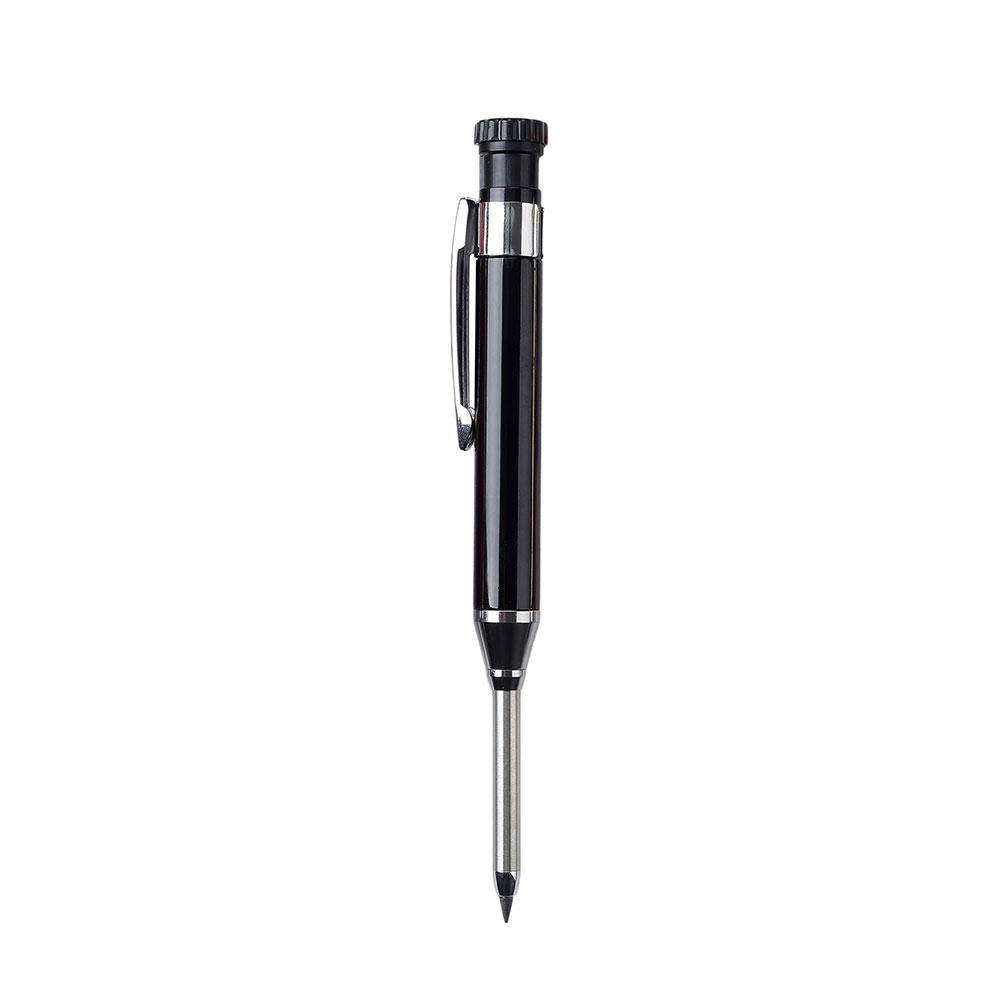 1-6Pcs Metal Solid Carpenter Mechanical Pencil Set with Sharpener Lead Core Deep Hole Construction Marking Scriber Tool Supply
