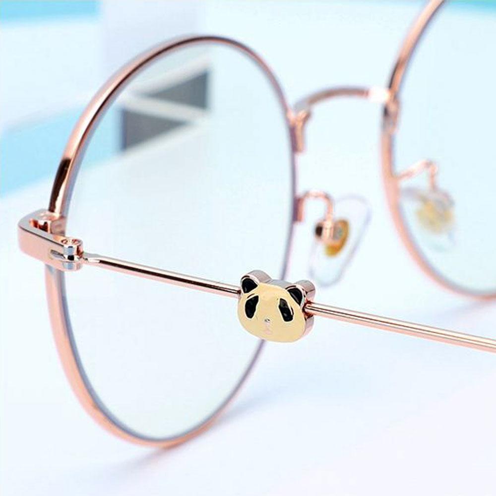 Myopia Glasses Metal Frame Reading Glasses Cute Girl Cartoon Decor Eyeglasses Light Luxury Style Glasses for Women