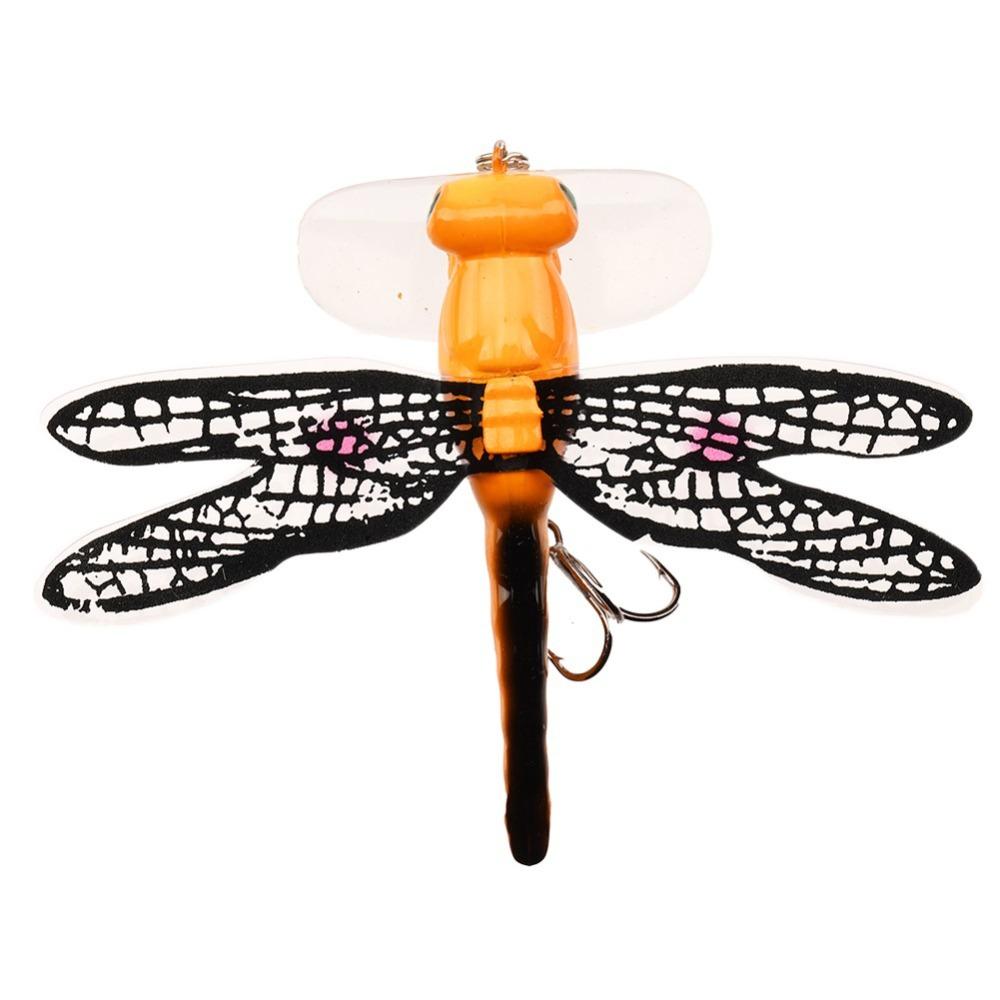 

1PC 75mm Length Topwater Trolling Lures Life-like Fly Fishing Dragonfly Lure Soft Lure Vibration Float Crankbait Lure