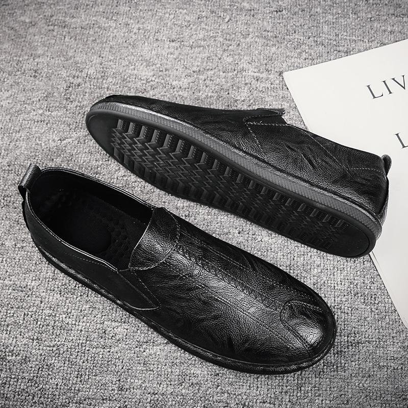 Casual leather shoes business soft sole British style beef tendon sole tide shoes autumn lazy shoes Doudou shoes