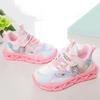 Kids Sneakers Toddler Sports Shoes with Lights Breathable Anti-skid Princess Shoes Children Running Trainers