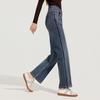 Women's Retro High-Waist Straight-Leg Denim Jeans
