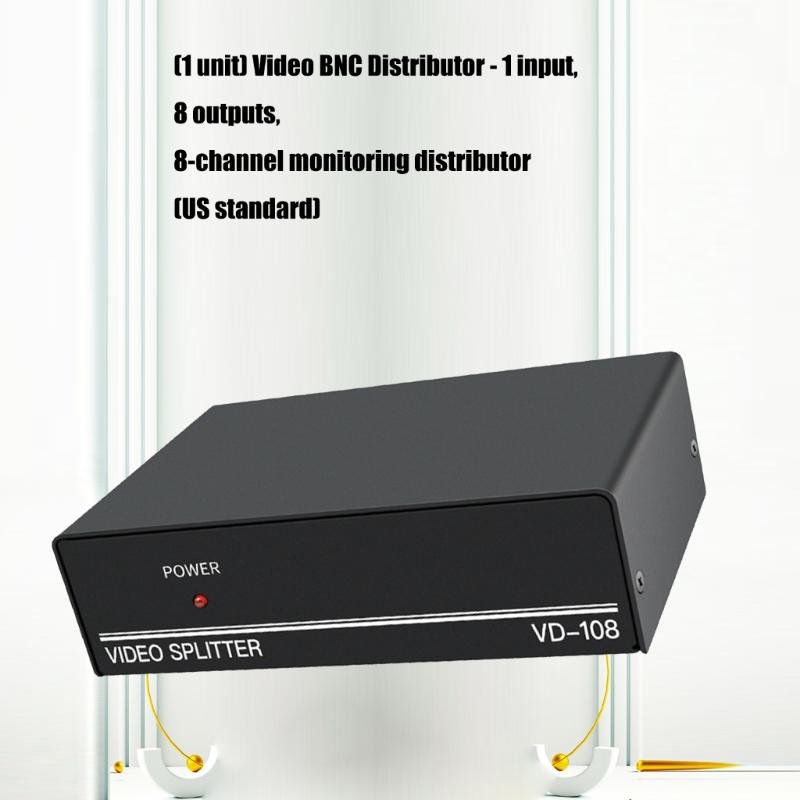 Quality Metal BNC Video Splitter Video Distribution Amplifier 1 Input To 8 Outputs Delivers Clear Signals For Camera