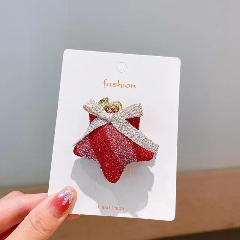 

Милая красная рождественская шапочка, ободок для волос, плюшевая заколка для волос, супер милая открытка с бантом, новый корейский рождественский головной убор