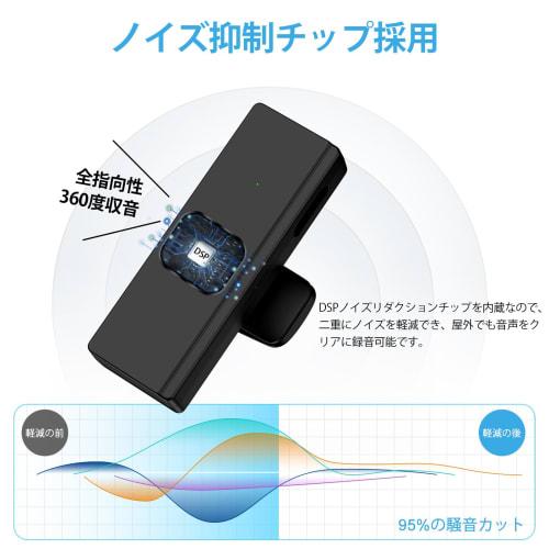 Wireless Lapel Microphone for iPhone 15/16 and Android, Type-C, 360 Sound Collection, Instant Connection, Noise Reduction, Simultaneous Use for Two P