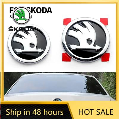 Car Sticker 2025 New 80/100mm Car Front Rear Custom Emblem Stickers Auto Accessories For S Fabia Rapid Superb Octavia A5 a