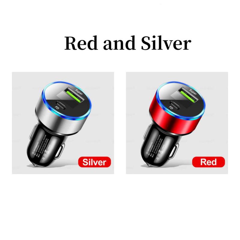 Lighter 20w Multifunctional Fast Charging Digital Display Type-c Car Supplies Car Charger Adapter Car Accessories