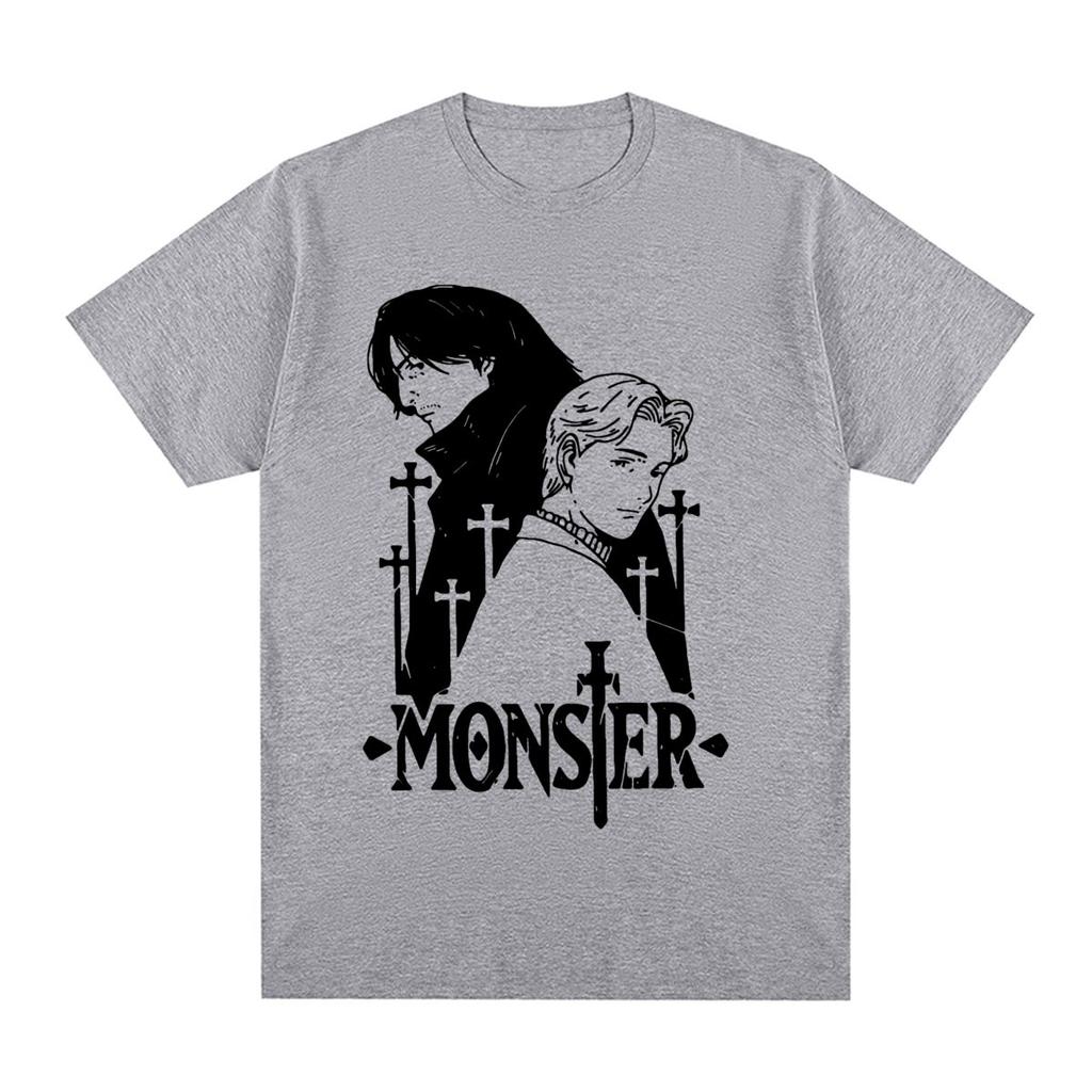 Naoki Urasawa Monster Vintage T-shirt Cool Harajuku Cotton Men T Shirt New Tee Tshirt Womens Tops