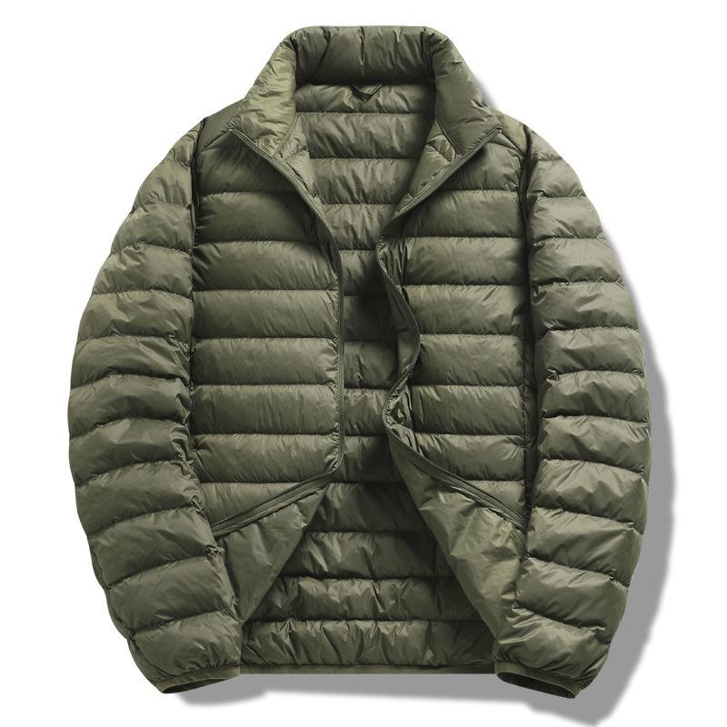 Herbst/Winter Herren Leichte Kurze Daunenjacke – Mit Kapuze und Warm