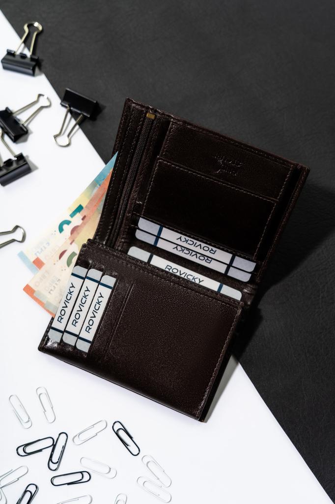 Men's Leather Wallet D1072-RVT-2237 D.Brown