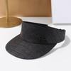 Raffia Leere Oberseite Handgefertigt Brief Sonnenhut Sommer Strand Sonnenschirmhut Klassisches Designer Visor Kappe Strohhut Tennis Golf