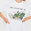 Garden Plant Print Botanical TShirt Cute Aesthetic Graphic Tees Casual Short Sleeve Funny T Shirt Women Cottagecore Clothes