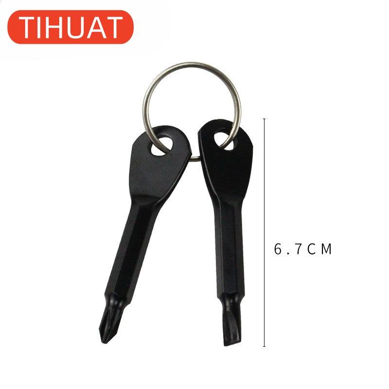 

Набор отвёрток-ключей из нержавеющей стали с 2 ключами EDC чёрный