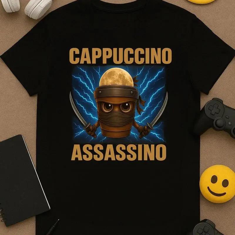Ballerina Capuchino Assassino Lustiges Meme T-Shirt Italienisches Gehirnfäule Viral Gen Z Für Shirtns Freunde