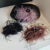 Korean Style High-End Ostrich Feather Hair Claw Clip for Women