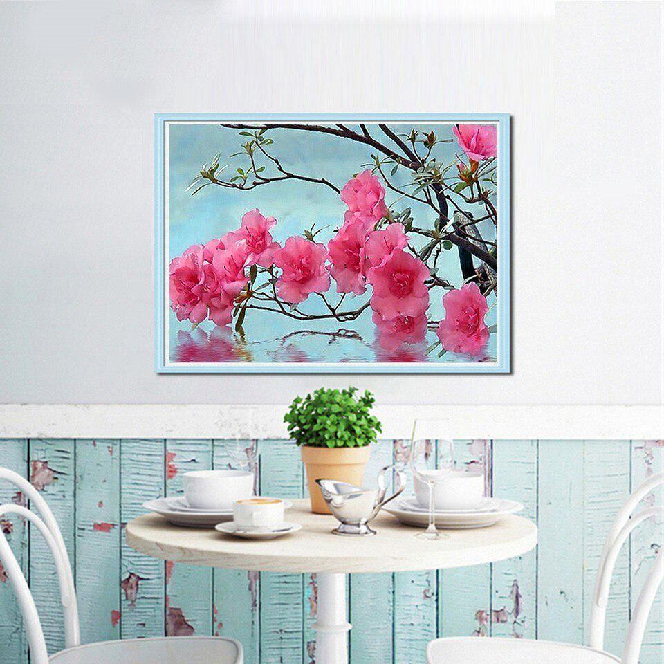 Full Round Diamond Embroidery Full Display Floral Cross Stitch Rhinestone 5D DIY Diamond Painting