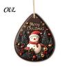 Retro Truck Xmas Signs 2D Christmas Wooden Door Hanger Ornaments, Santa Snowman Reindeer Welcome Wall Festive Front Sign, Rustic Farmhouse Tree