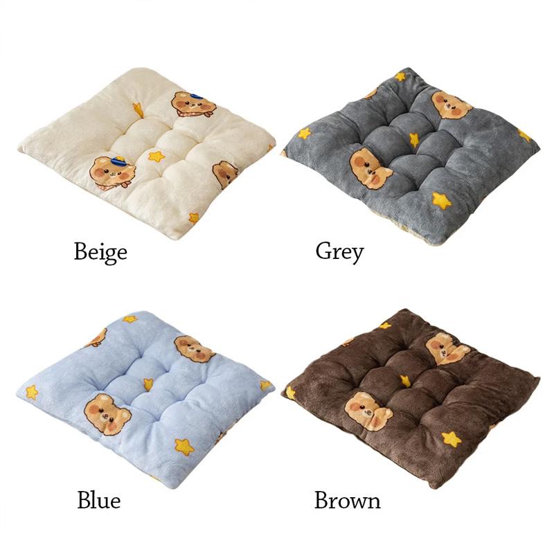 1PC Plush Thickened Chair Pad 40x40cm Square Non-slip Seat Cushion for Home&Office Butt Pad Back Cushion