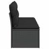 Vidaxl Sofa Ogrodowa Z Poduszkami, 4-Osobowa, Czarna, Polirattan