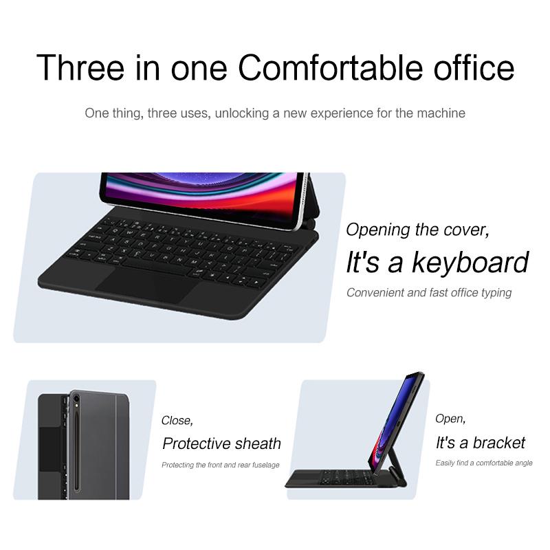 Magic Keyboard for Samsung Galaxy Tab S9 FE S10 FE S10 Lite 10.9" S9 S8 S7 11 Inch Smart Magnetic Case Backlight TouchPad Keypad