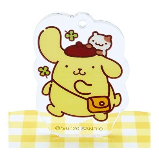 Sanrio Pompompurin Plushie Stand Set for "Nuitori" (Plushie Photography) with Ball Chain