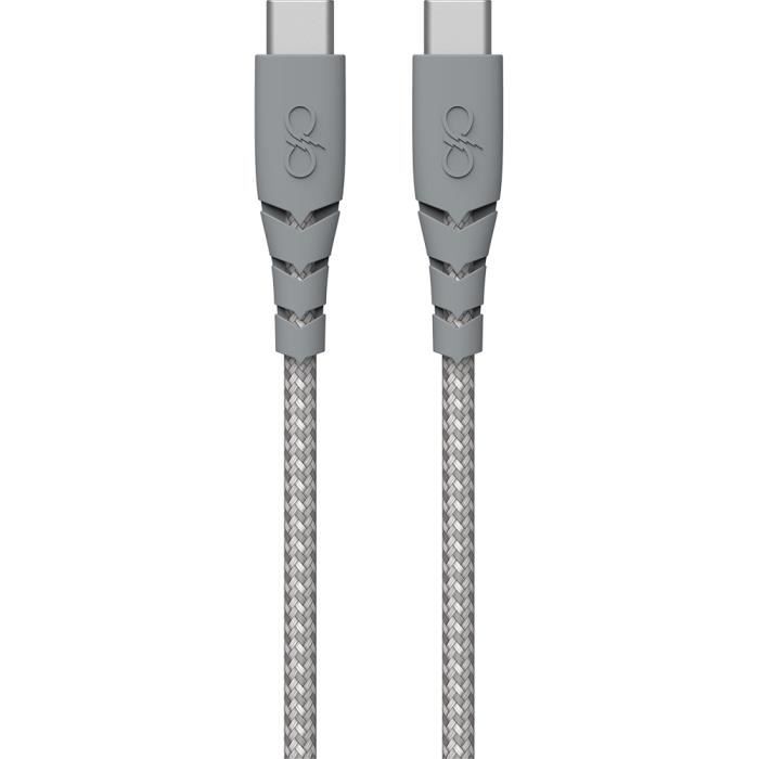 Câble usb-c - force power - 1.2m - ultra-renforcé - 3a - garanti à vie