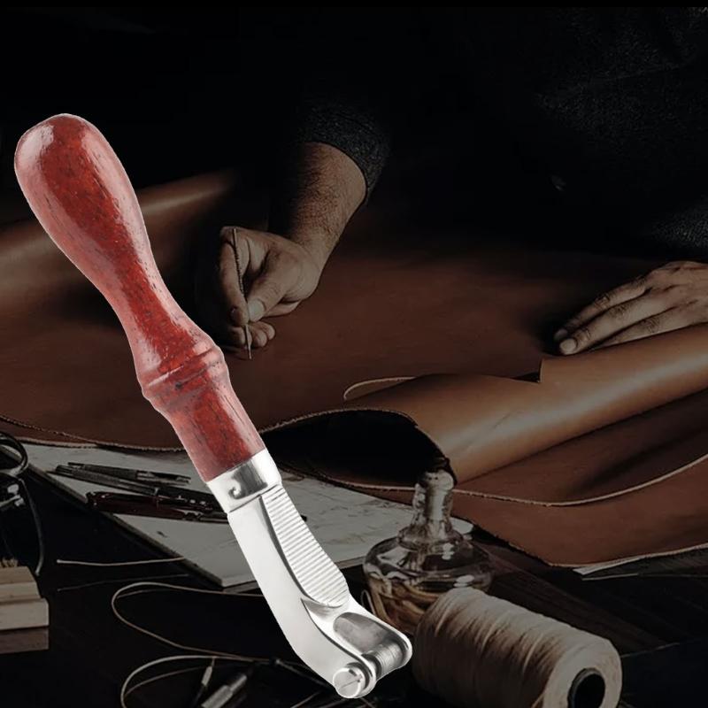 Craftsmanship Wood Handle Leather Press Wheel for Artistics Creation Comfortable Control and Long Time Use