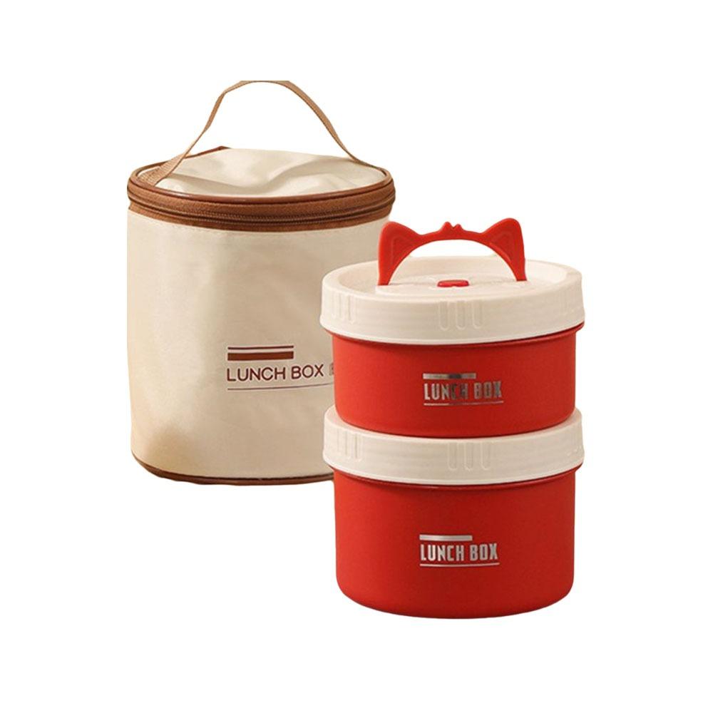 Round Heat Preservation Lunch Box Large Capacity Fresh-keeping Box Practical Food Container  Office