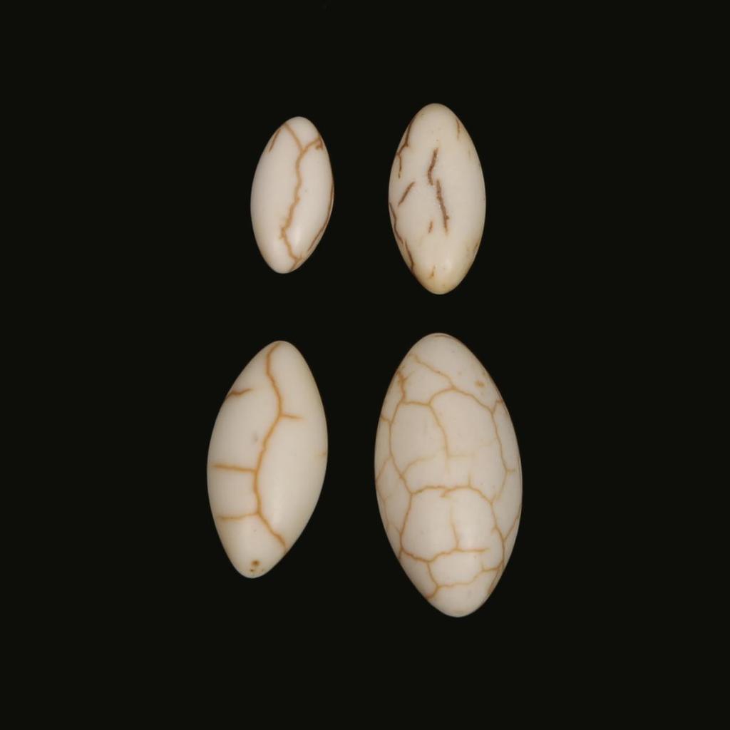 Half Oval Cracked Stone Turquoise Material Flat Back Cabochons For DIY Jewelry Fittings