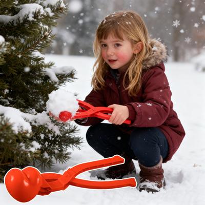 Schneeballformer Schneeballspielzeug mit Griff Kunststoff Schneeballzange Werkzeug für Outdoor Indoor Winterspaß Sandburgbau