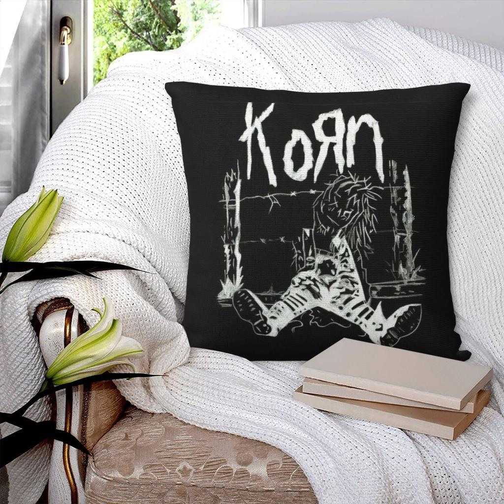 Korn Rockmusik Quadratisches Kissenbezug Kissenhülle Polyester Kissen Reißverschluss Dekorativ Komfort Wurfkissen für Zuhause Schlafzimmer
