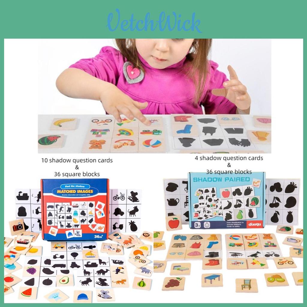Wooden Animal And Fruit Matching Game For Early Learning And Cognitive Development