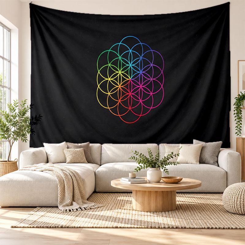 Tapeçaria de Parede Coldplay Decoração de Casa Pano Pendurado Arte de Fundo Tapeçaria para Quarto